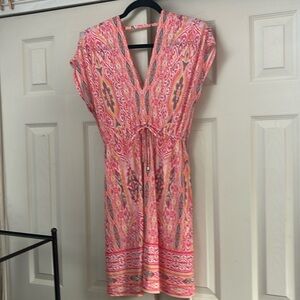 Hale Bob  Printed Mini V Neck Mini Dress